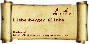 Liebenberger Alinka névjegykártya